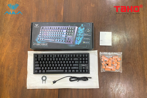  BÀN PHÍM CƠ GAMING CÓ DÂY AULA F3032 (Phiên bản màu đen/brown switch) 