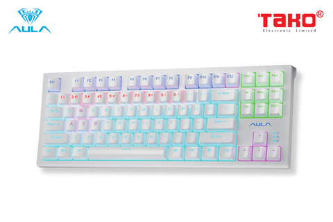  BÀN PHÍM CƠ GAMING CÓ DÂY AULA F3032 (Phiên bản màu trắng/red switch) 