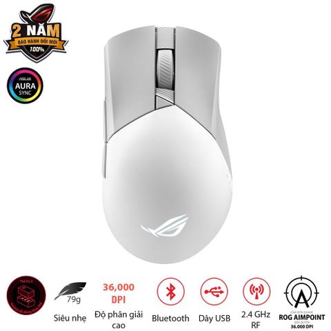  Chuột Asus Rog Gladius III Wireless Aimpoint Black/ White 