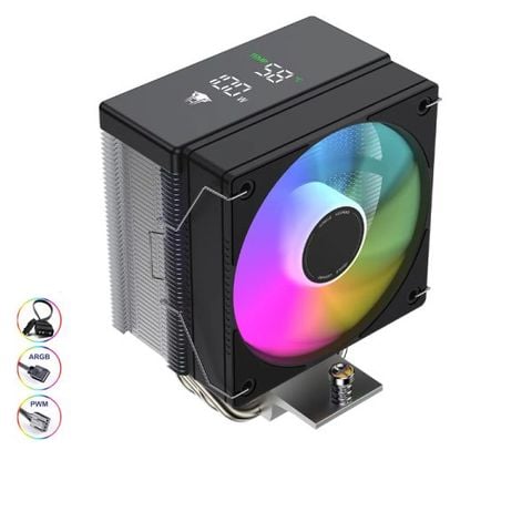  Tản nhiệt khí Leopard AF400S DGT ARGB - Black | Fan 10cm 