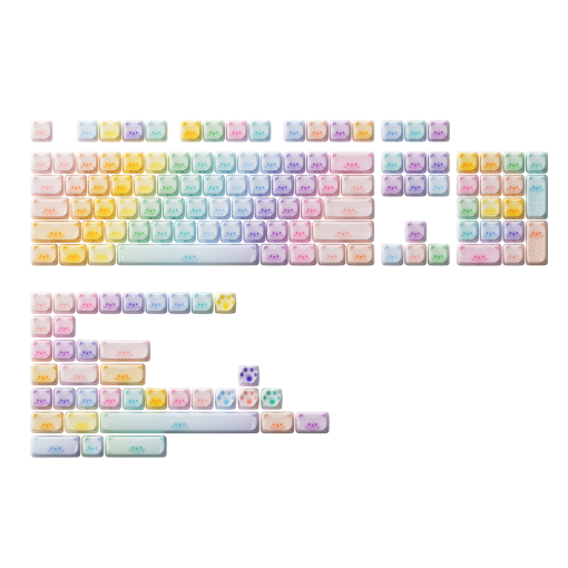  Keycap Akko Colorful Cats Keycap Set (142-Key) 