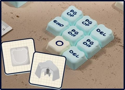  Keycap Akko Lemon Bear Keycap Set 