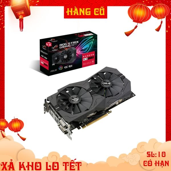 Card màn hình VGA ASUS ROG STRIX RX570 O8G GAMING cũ Like New