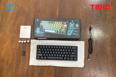 BÀN PHÍM CƠ GAMING CÓ DÂY AULA F3261 (đen | trắng) 