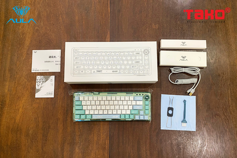  BÀN PHÍM CƠ GAMING 3 MODE AULA F68 (Phiên bản xanh lá) 