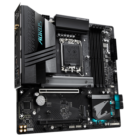  Mainboard Gigabyte B760M Aorus Pro AX (rev. 1.x) | Intel B760, Socket 1700, Micro ATX, 4 khe DDR5 