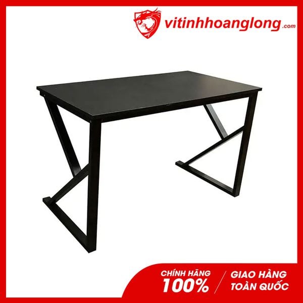 Bàn Gaming Chữ K Chân sắt đen - Mặt bàn đen