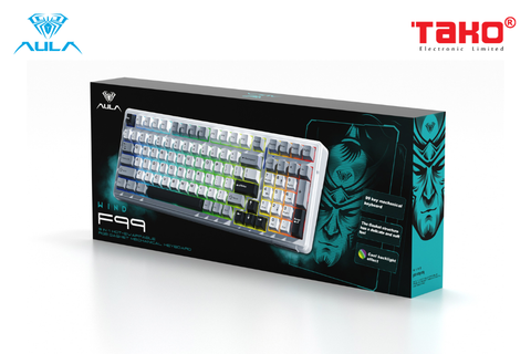  BÀN PHÍM CƠ GAMING 3 MODE AULA F99 (Phiên bản xám-trắng-xám đậm/grey wood switch) 