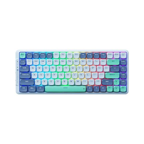  Bàn phím cơ Machenike Air50-B84W Tri-Mode RGB red switch -84 phím (Xanh trắng) 