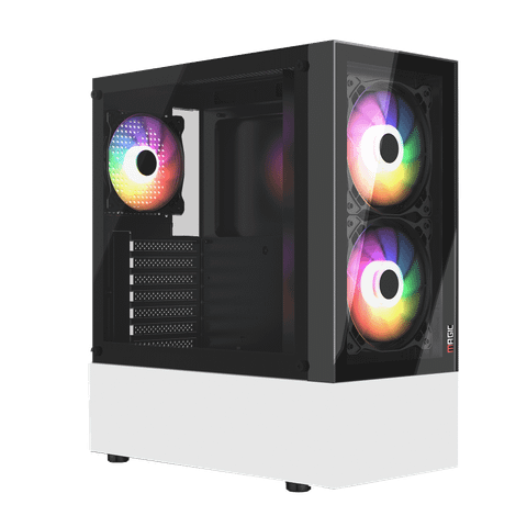  Thùng máy Case Magic GM-04 Black White - Đen trắng | Kèm sẵn 3 fan 