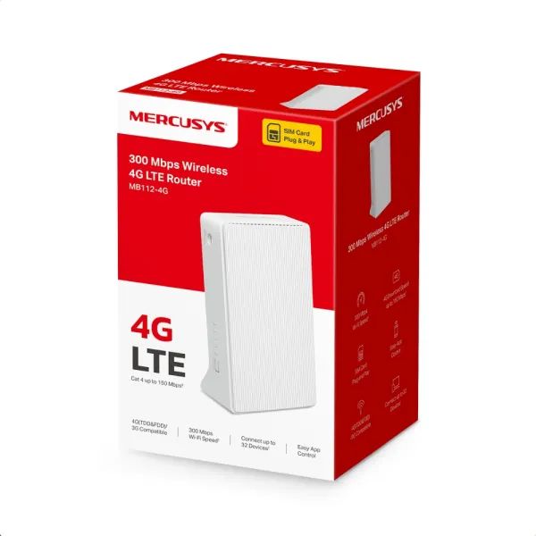  Thiết bị phát Wifi di động 4G LTE Mercusys MB 112-4G 300Mbps 
