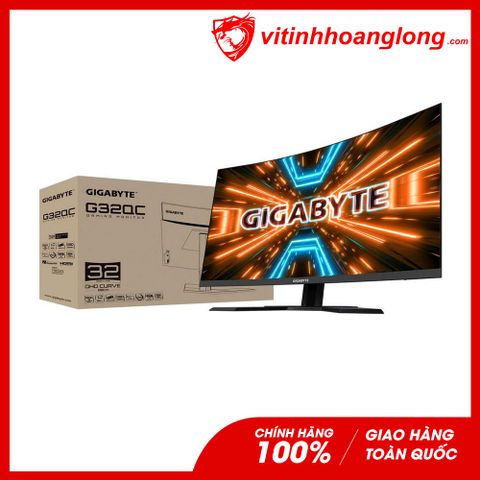  Màn hình máy tính Gigabyte 32 Inch Cong M32QC-EK 2K QHD VA 165Hz 1ms Gaming 