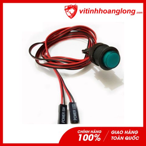  Nút nguồn nhỏ (2 cặp dây đỏ đen dài 80cm/dây)có Led 