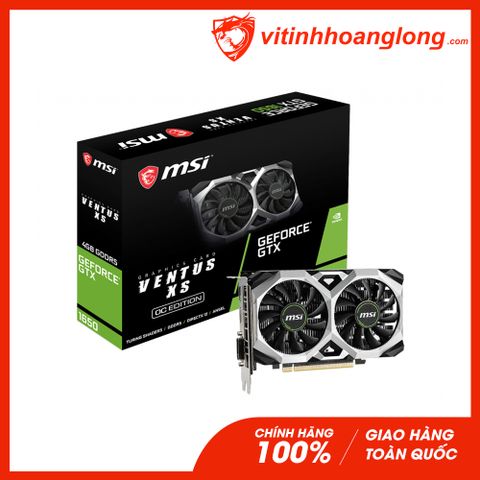  Card màn hình VGA Msi GTX 1650 Ventus XS 4GB OC 2 Fan 