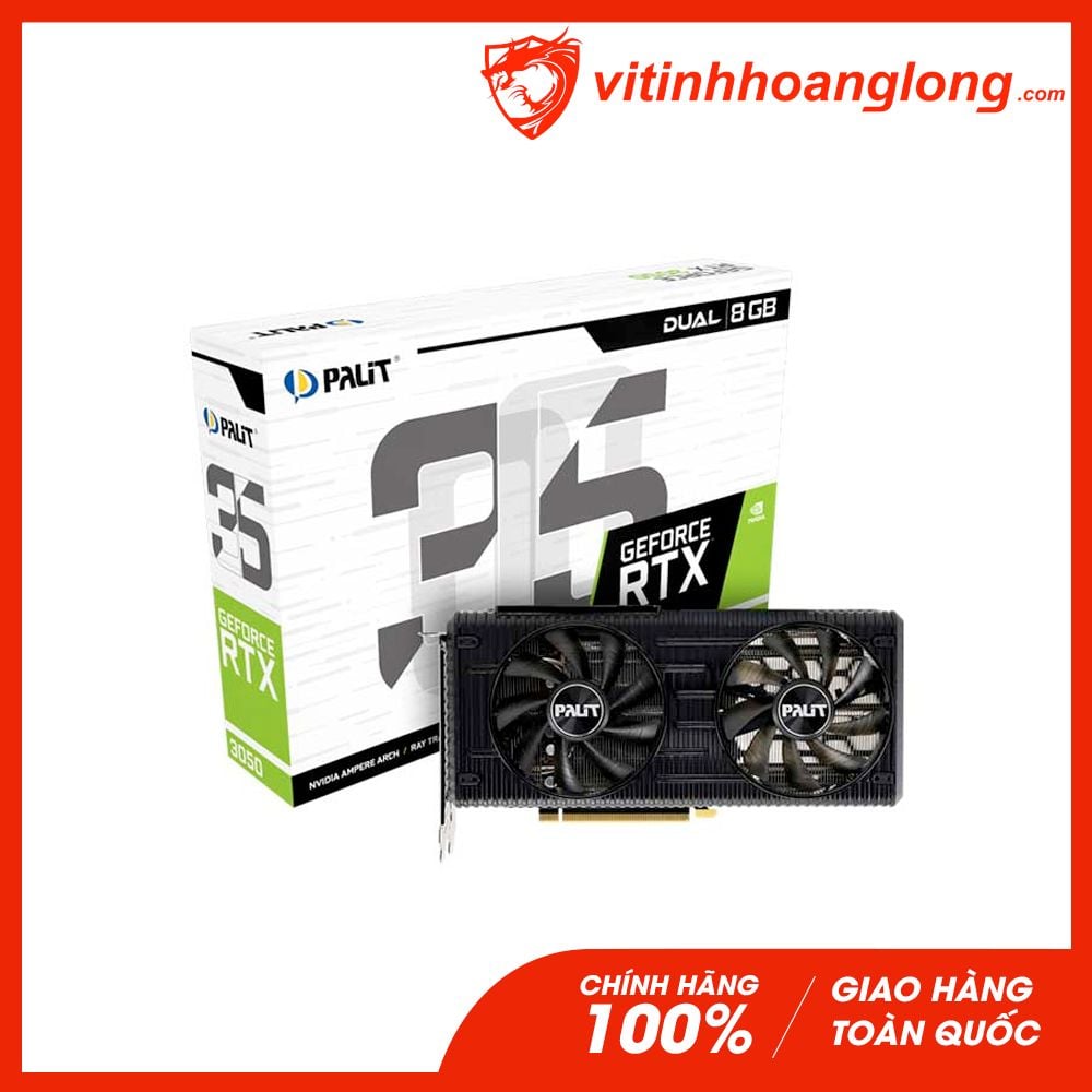  Card màn hình VGA Palit RTX 3050 8GB GDDR6 Dual 