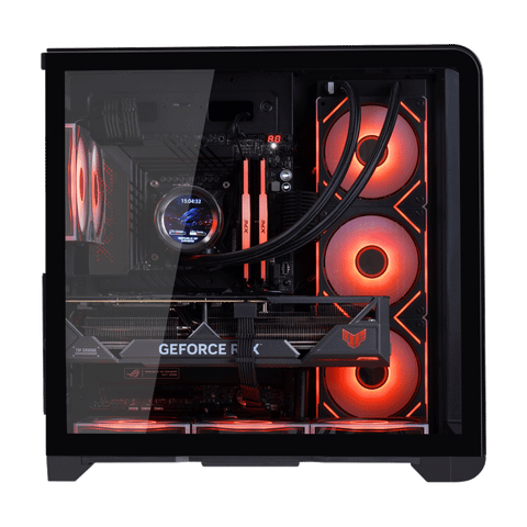  Thùng máy Case Mik Barbatos ATX - Black | AIO 360, view 3 góc 