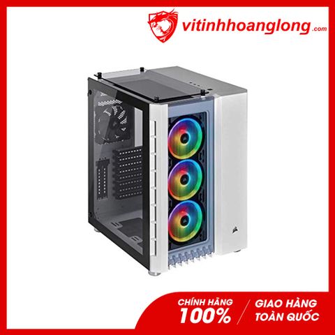  Vỏ Case máy tính Corsair 680X RGB TG White (CC-9011169-WW) tặng kèm 4 fan 