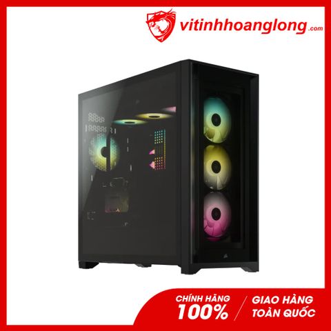  Vỏ Case máy tính Corsair iCUE 5000X RGB TG Black (CC-9011212-WW) tặng kèm 3 fan 