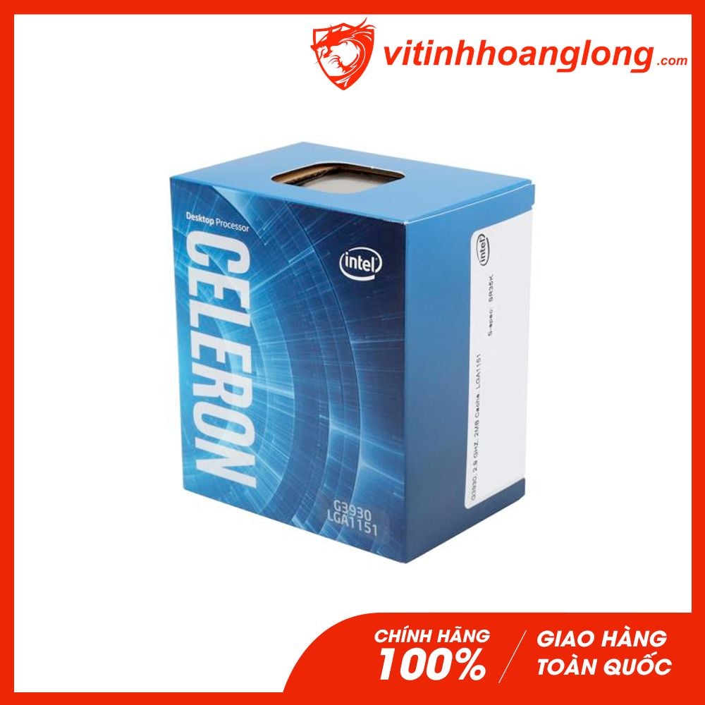 CPU Intel Celeron G3930 ( 2.90GHz, 2 Nhân 2 Luồng, Cache 2MB, Socket LGA 1151 )