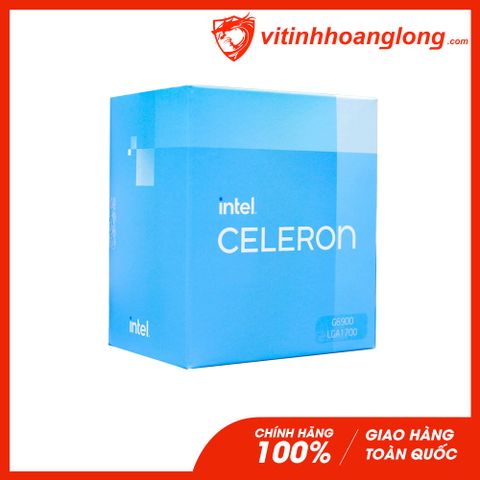  CPU Intel Celeron G6900 ( 3.40GHz, 2 Nhân 2 Luồng, Cache 4MB, Socket LGA 1700, Alder Lake, UHD Graphics 710, 46W) 