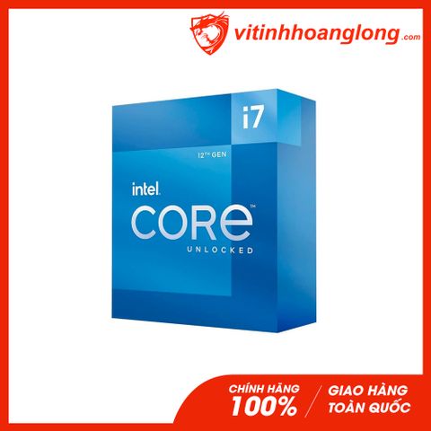  CPU Intel Core i7 12700KF ( 3.60GHz Up to 5.00GHz, 12 Nhân 20 Luồng, Cache 25MB, Socket LGA 1700, Alder Lake, 125W ) 