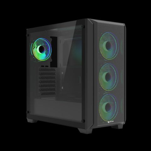  Thùng máy Case Jetek CSGO2 Z7 - Đen | E-ATX, kèm sẵn 3 fan RGB 