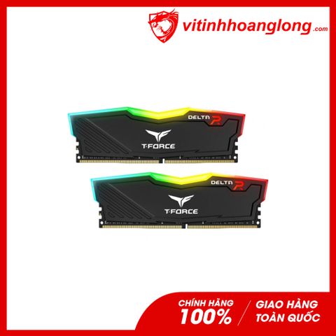  Ram PC DDR4 TeamGroup 16G Bus 3200 T-Force Delta RGB (2x 8GB) (TF3D416G3200HC16CDC01) (Đen) 