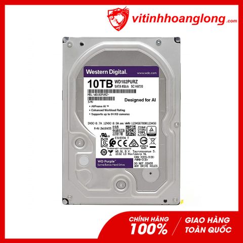  Ổ cứng HDD WD Western Digital 10TB Purple (WD102PURZ) 