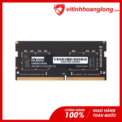  Ram Laptop DDR4 Klevv 8G Bus 2666 Standard So-dimm (KD48GS881-26N190A) 