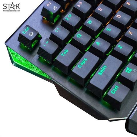  Bàn Phím Cơ Fuhlen Destroyer Led Rainbow Switch Quang Học (Đen) 