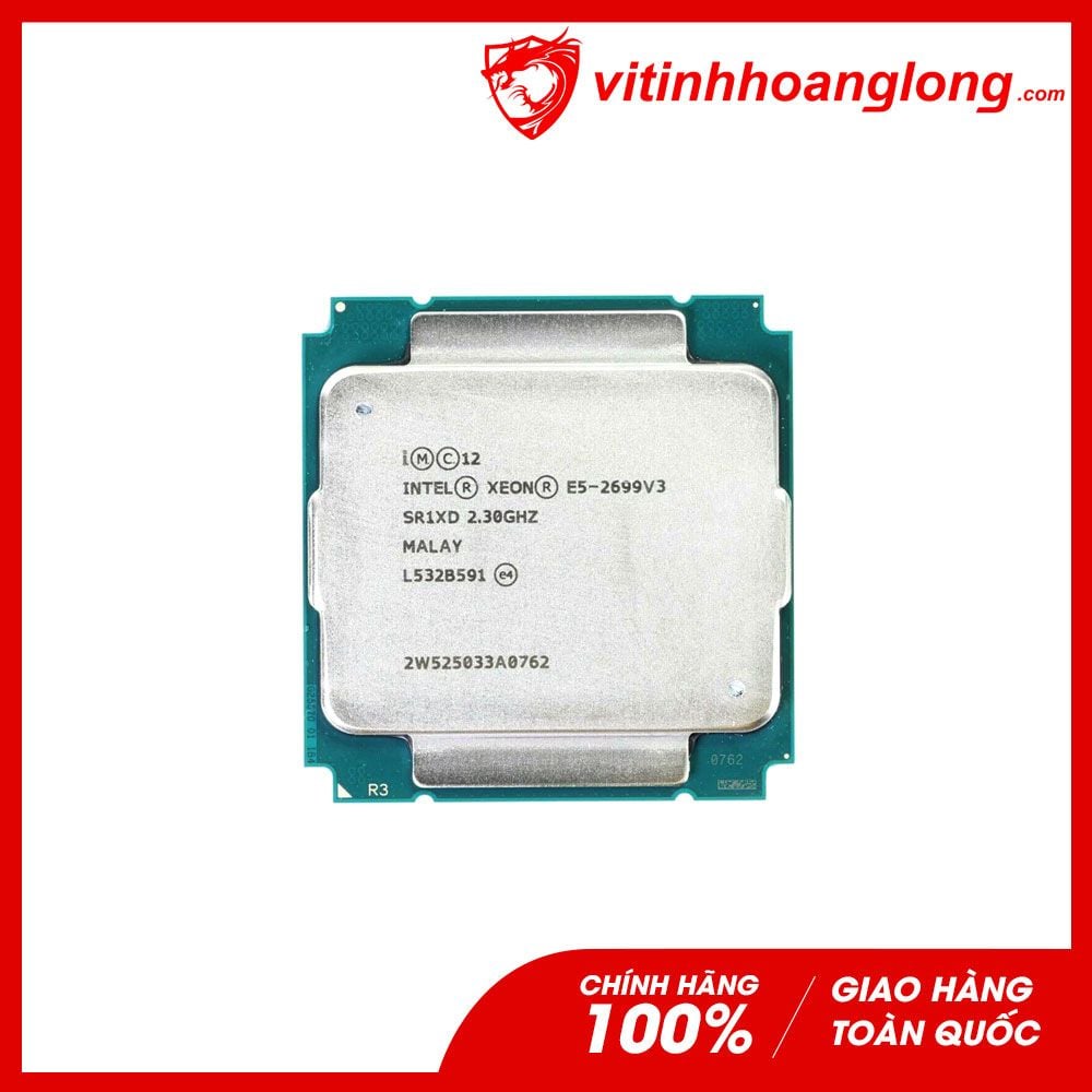 CPU Intel Xeon E5 2699 v3 Socket LGA 2011-3, 2.3 GHz, 18 Nhân, 36 Luồng, Cache 45 MB