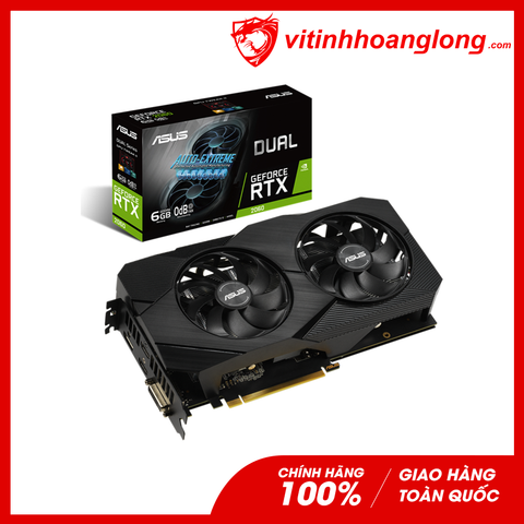  Card màn hình VGA Asus Geforce RTX 2060 EVO 6GB GDDR6 (DUAL-RTX2060-6G-EVO) 