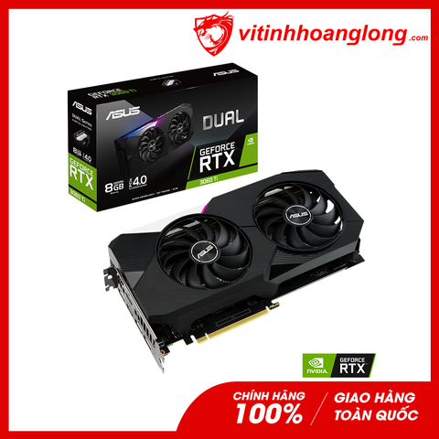  Card màn hình VGA Asus Geforce RTX 3060Ti Dual 8GB GDDR6 V2 (DUAL-RTX3060TI-8G-V2) 