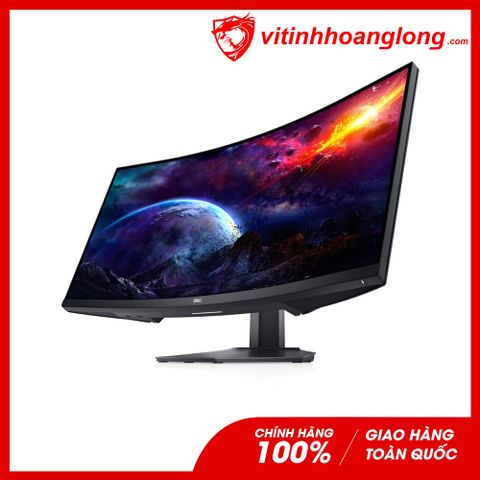  Màn hình máy tính Dell 34 Inch Cong, S3422DWG, WQHD, VA, 144Hz 1ms Gaming 