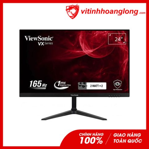  Màn hình máy tính ViewSonic 23.8 Inch, VX2418-P-MHD FHD VA AMD Freesync, 165Hz 1ms 