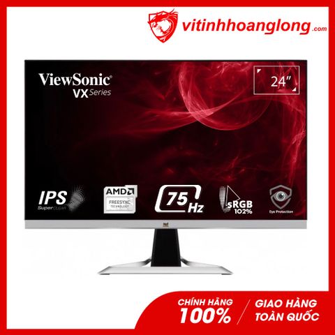  Màn hình máy tính ViewSonic 23.8 Inch, VX248 - MH FHD, IPS, 75Hz, 1ms 