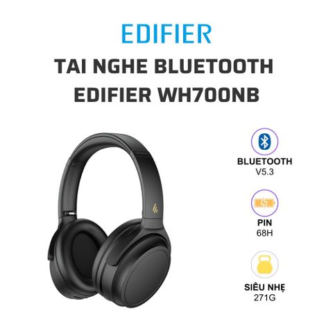  Tai nghe chụp tai chống ồn không dây EDIFIER WH700NB | Phát nhạc lên tới 68H | Khử tiếng ồn môi trường 