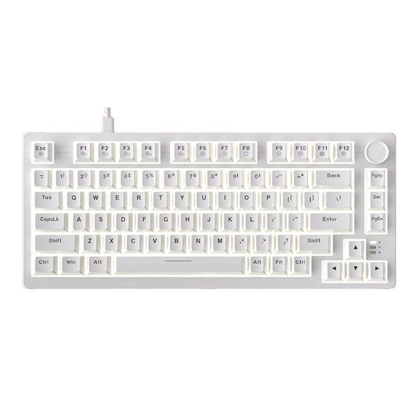  Bàn phím cơ DareU EK75 White | 2 sides RGB strip, Type-C, Dream (Linear) Switch 