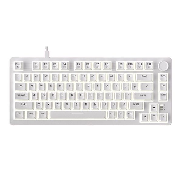  Bàn phím cơ DareU EK75 White | 2 sides RGB strip, Type-C, Firefly (Tactile) Switch 