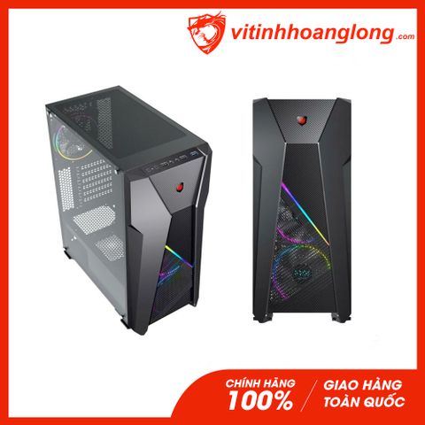  Vỏ Case máy tính Vsp V211 Có sẵn LED RGB (MATX)(mặt hông kính cường lực) 