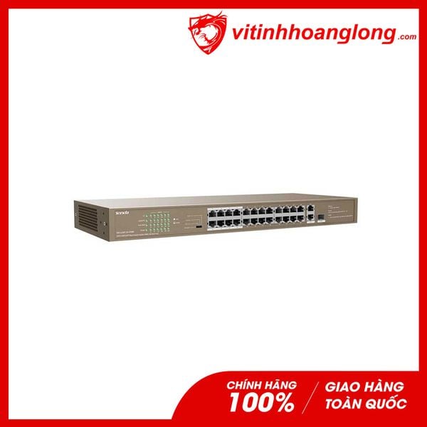 Thiết bị chia mạng Switch 24 port Tenda 10/100Mb TEF1126P-24-250W