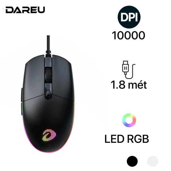  Chuột Gaming DareU EM911 | RGB, 10000 DPI 