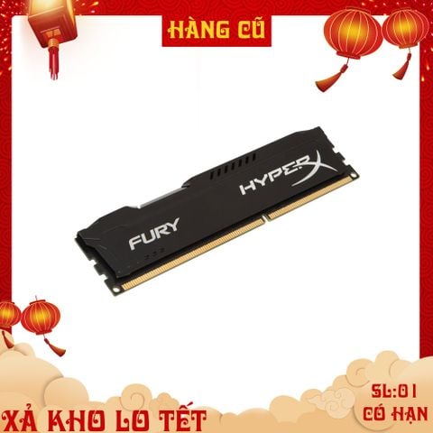  Bộ nhớ ram Kingston HyperX Fury 4G bus 1600 DDR3 black cũ 