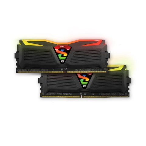  Ram Geil Super Luce Black | White RGB 8GB | DDR4 3200MHz (GLS48GB3600C18BSC) 