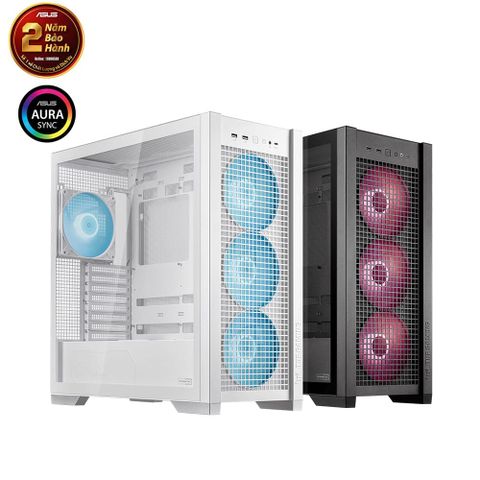 Thùng máy Case ASUS TUF Gaming GT302 ARGB - White | E-ATX, kèm sẵn 4 fan 14cm ARGB 