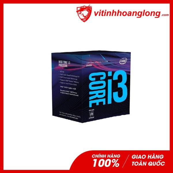 CPU Intel Core i3 8100 ( 3.6Ghz, 4 Nhân 4 Luồng, Cache 6MB, Socket LGA1151 v2, Coffee Lake )