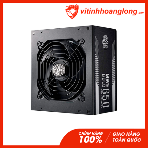  Nguồn máy tính Cooler Master 650W MWE 650 80 Plus Gold Full Modular (MPY-6501-AFAAG) 