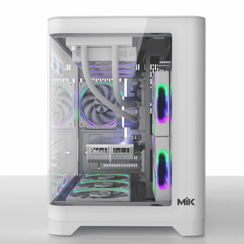  Thùng máy Case Mik Focalors | Trắng, không kèm fan 