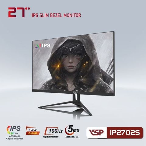  Màn hình VSP IP2702S - Đen | 27 inch Full HD IPS 100Hz 5ms phẳng 