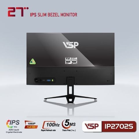  Màn hình VSP IP2702S - Đen | 27 inch Full HD IPS 100Hz 5ms phẳng 